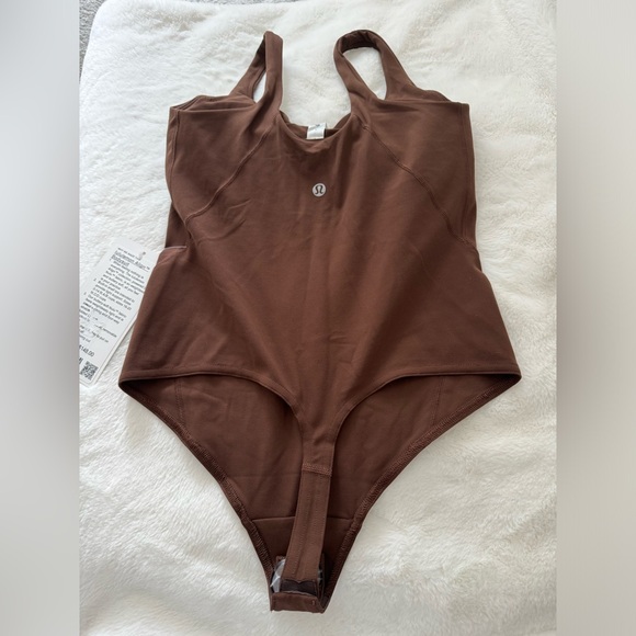 NWT Lululemon Thong Align Bodysuit Removable Bra Pads java Size 4 - Picture 4 of 7